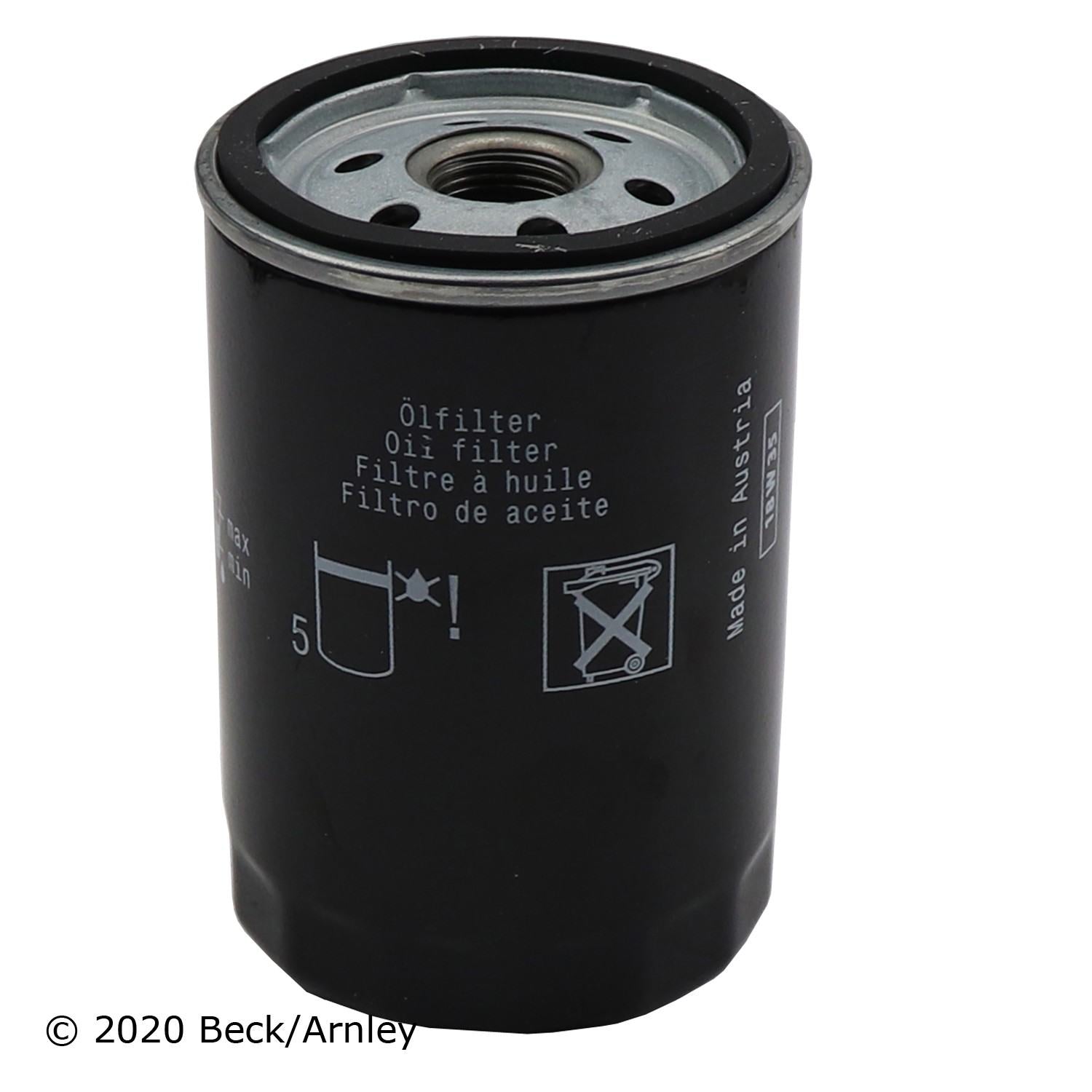 Beck/Arnley Engine Oil Filter  top view frsport 041-8095