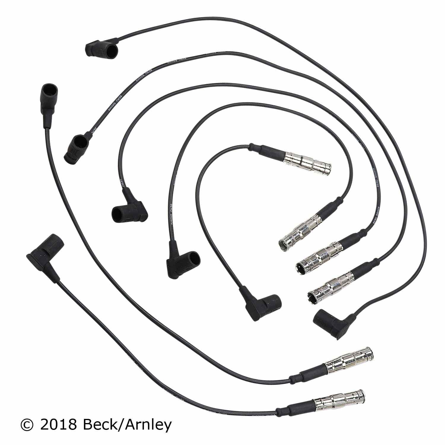 Beck/Arnley Spark Plug Wire Set  top view frsport ZEF558