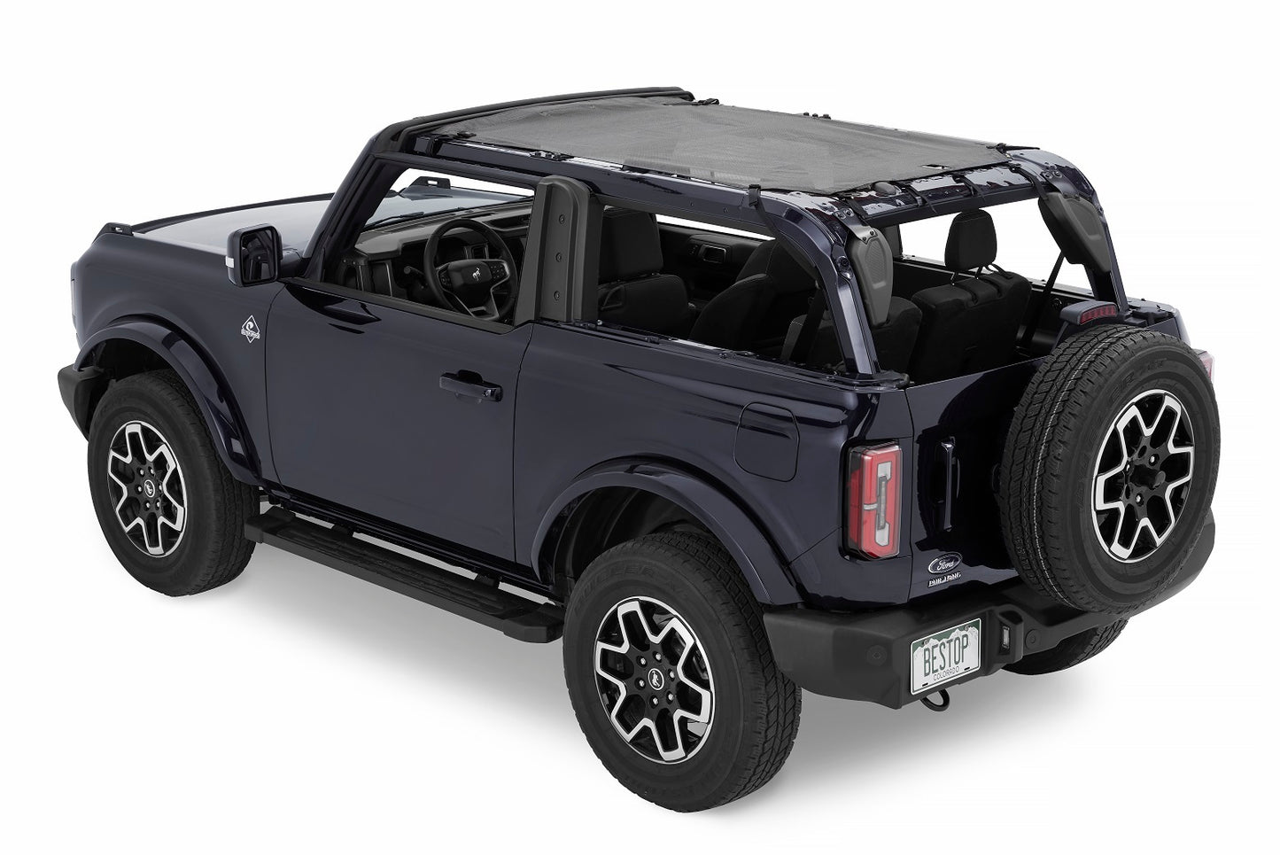 Bestop 21-  Ford Bronco Safari Access Bimini Mesh BES52422-11
