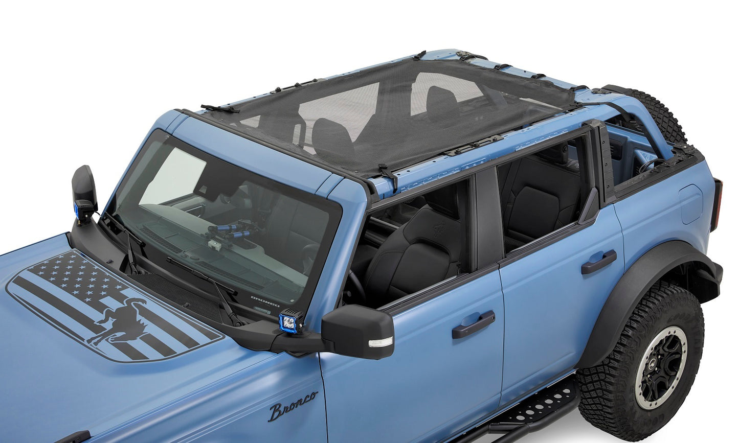 Bestop 21-  Ford Bronco Safari Access Bimini Mesh BES52423-11