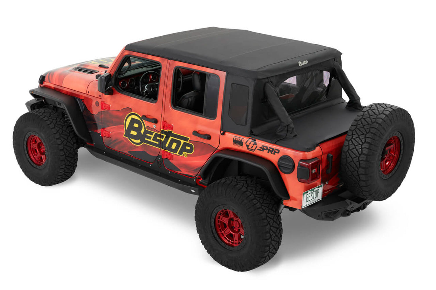 Bestop 18- Jeep Wrangler JL 4DR Trektop Halftop Black BES53902-35
