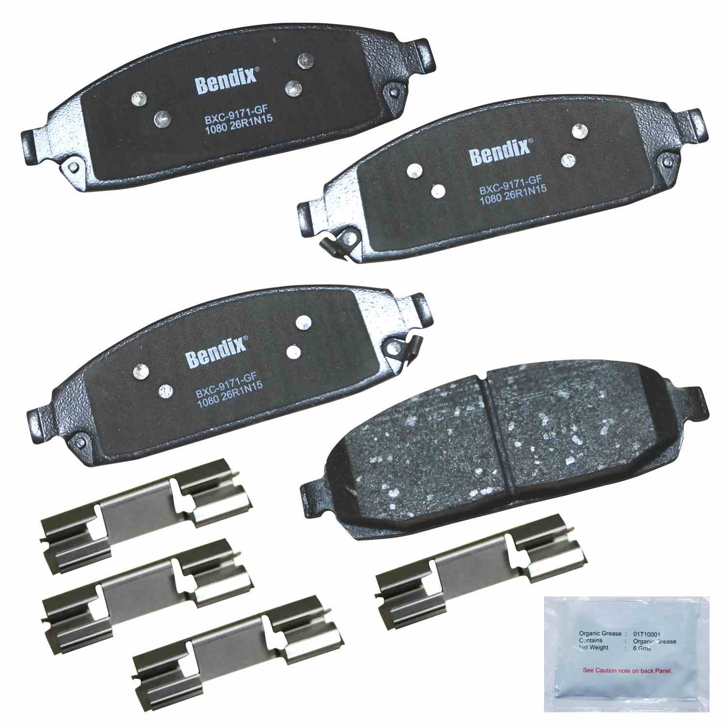 BENDIX PREMIUM COPPER FREE Disc Brake Pad Set  top view frsport CFC1080