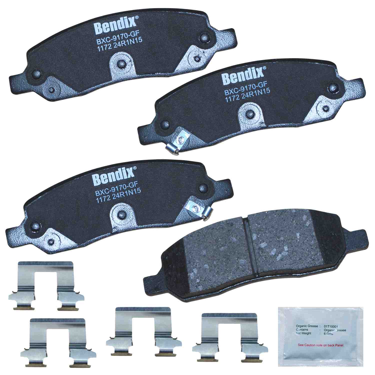 BENDIX PREMIUM COPPER FREE Disc Brake Pad Set  top view frsport CFC1172