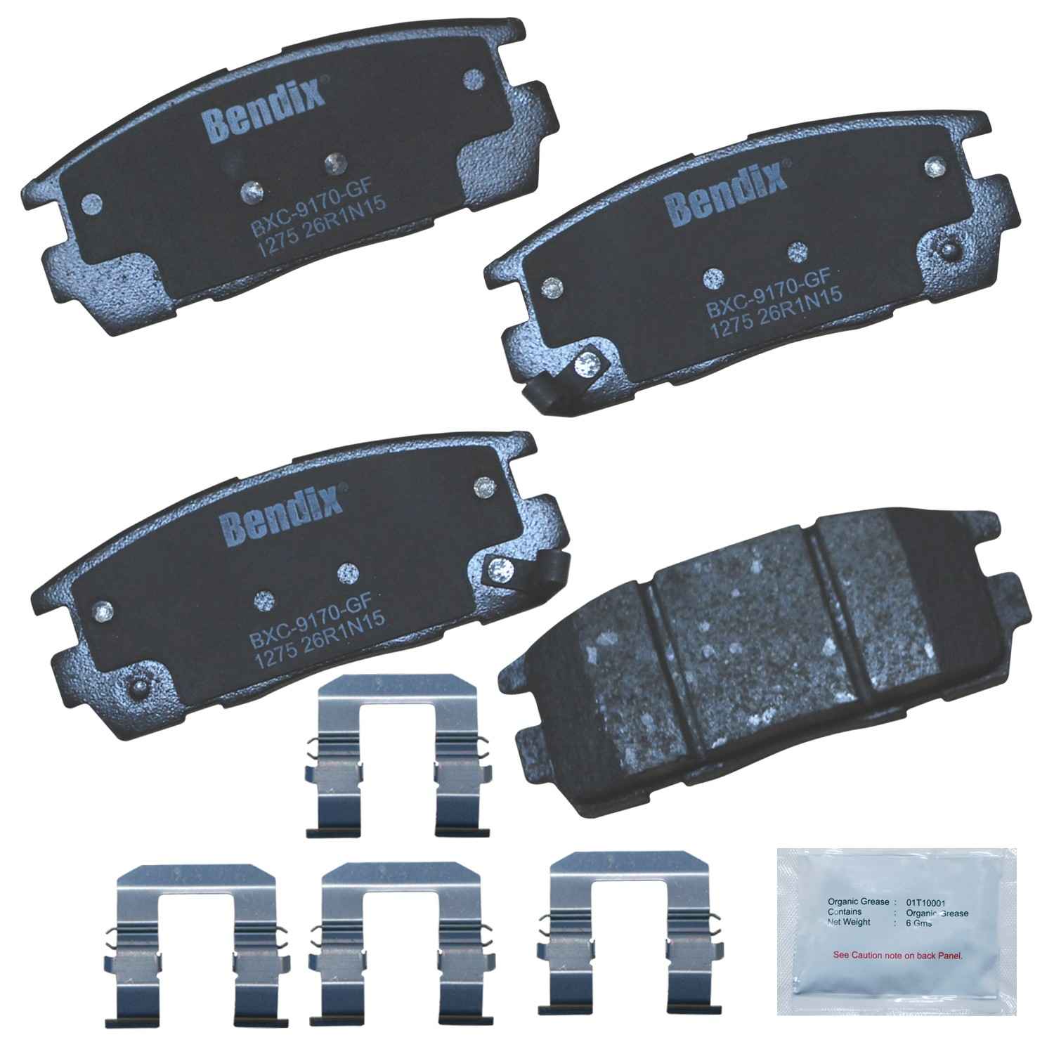 BENDIX PREMIUM COPPER FREE Disc Brake Pad Set  top view frsport CFC1275