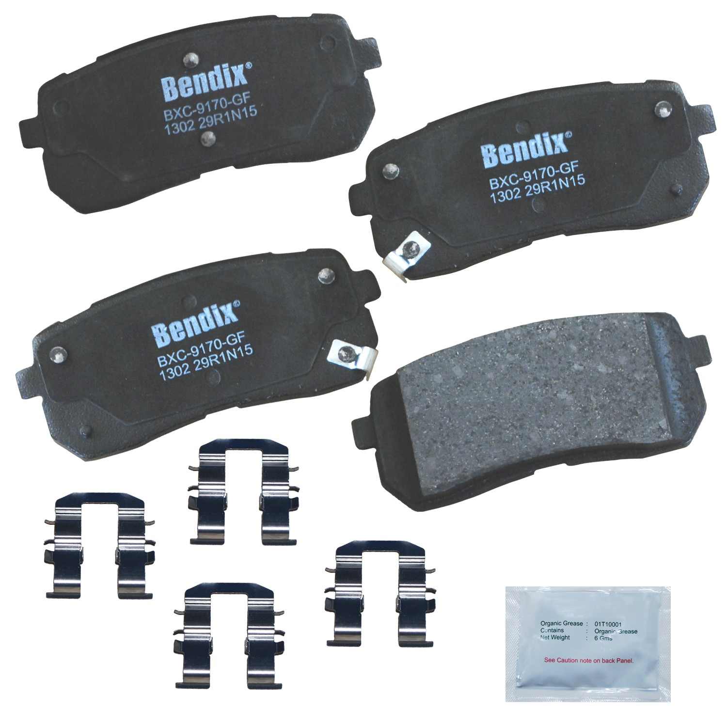 BENDIX PREMIUM COPPER FREE Disc Brake Pad Set  top view frsport CFC1302