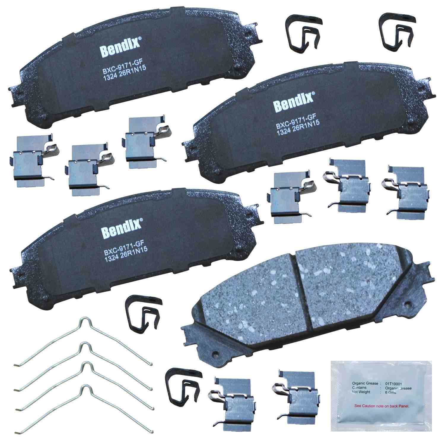 BENDIX PREMIUM COPPER FREE Disc Brake Pad Set  top view frsport CFC1324