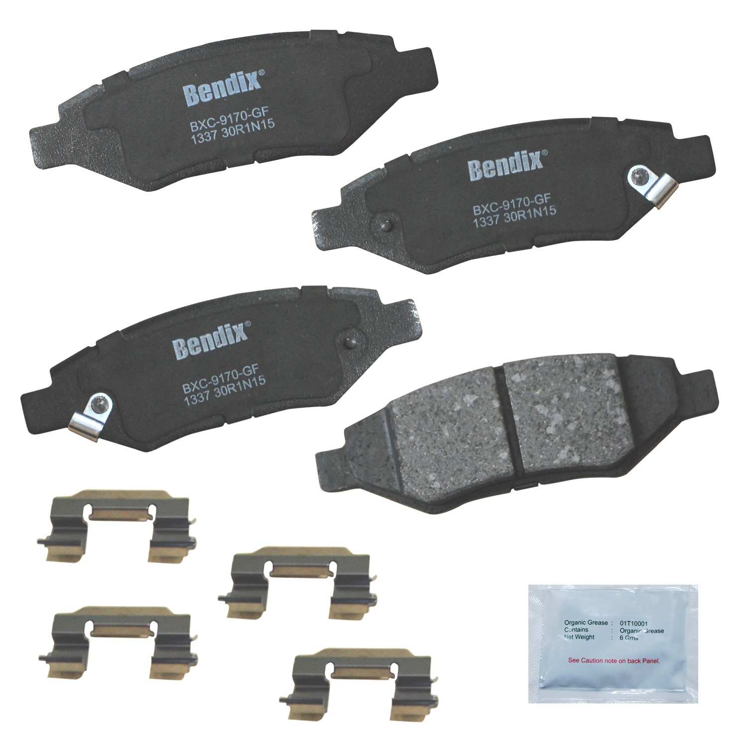 BENDIX PREMIUM COPPER FREE Disc Brake Pad Set  top view frsport CFC1337