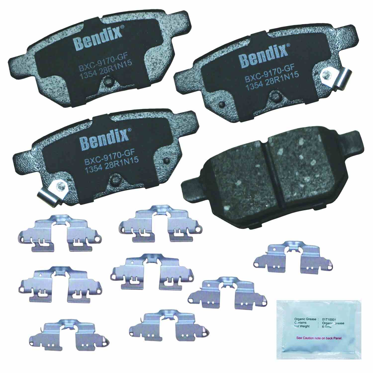 BENDIX PREMIUM COPPER FREE Disc Brake Pad Set  top view frsport CFC1354