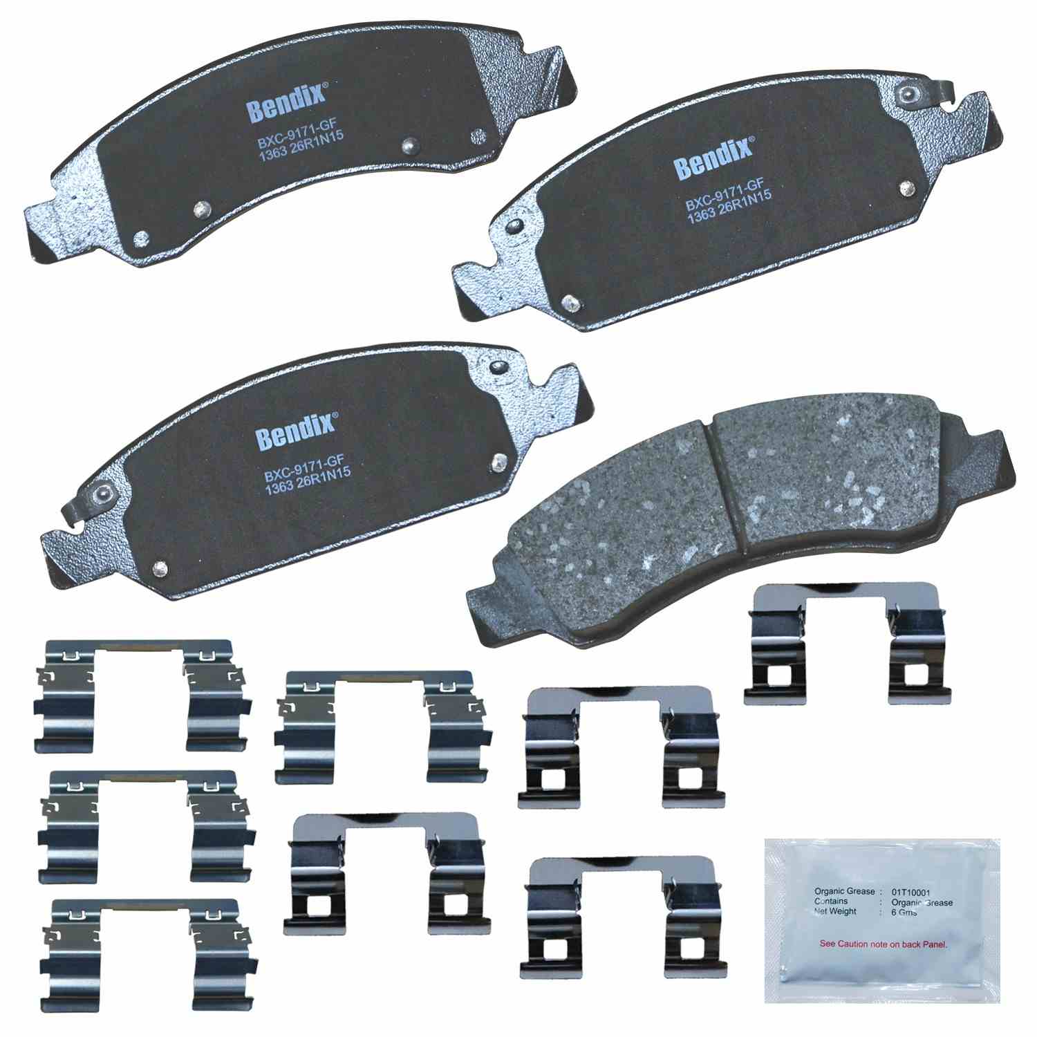 BENDIX PREMIUM COPPER FREE Disc Brake Pad Set  top view frsport CFC1363