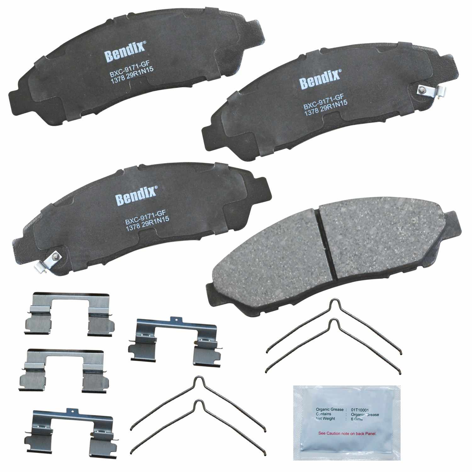 BENDIX PREMIUM COPPER FREE Disc Brake Pad Set  top view frsport CFC1378