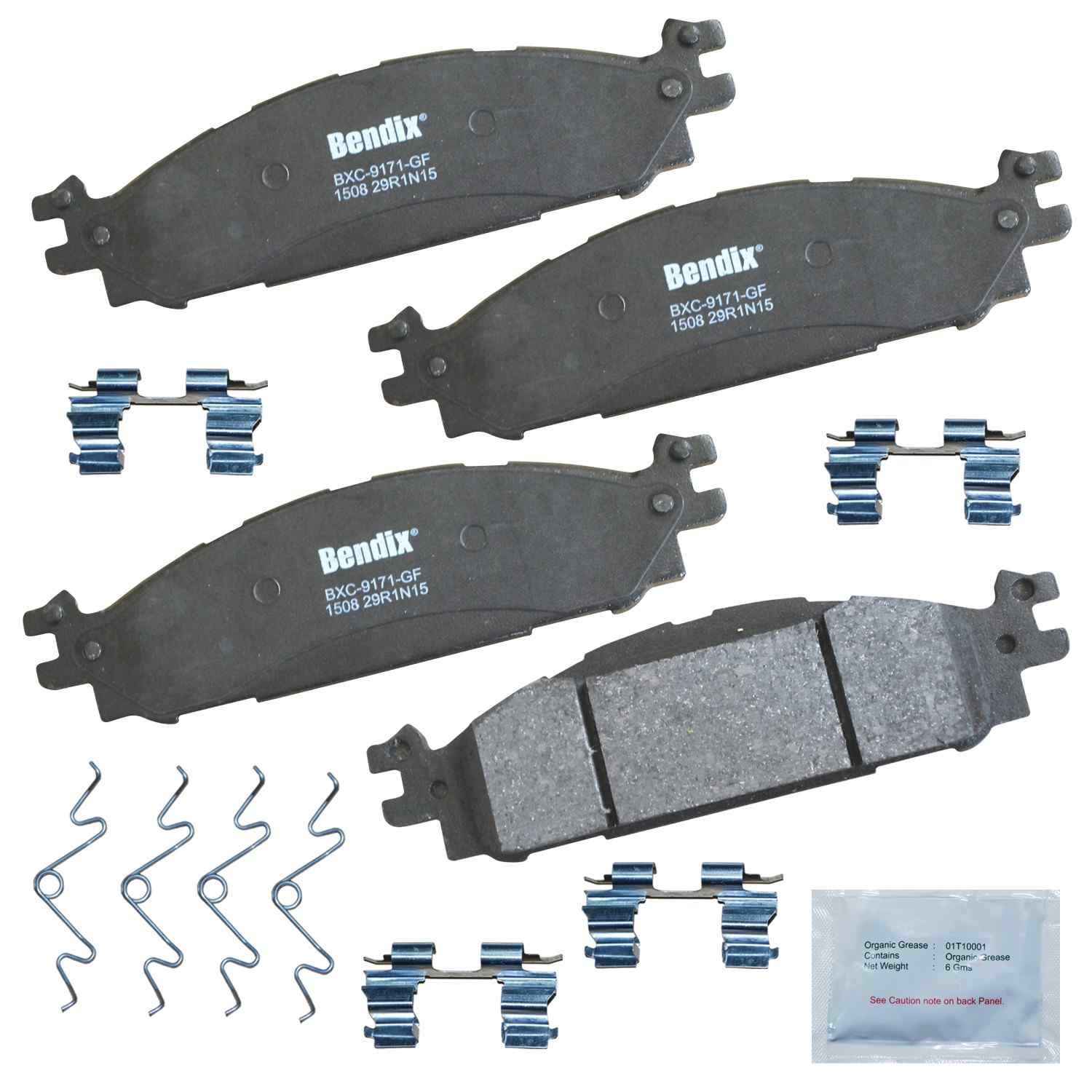 BENDIX PREMIUM COPPER FREE Disc Brake Pad Set  top view frsport CFC1508