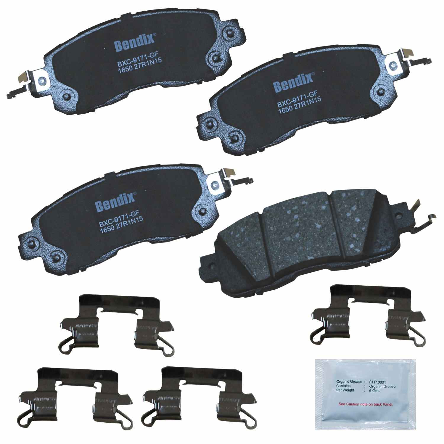 BENDIX PREMIUM COPPER FREE Disc Brake Pad Set  top view frsport CFC1650