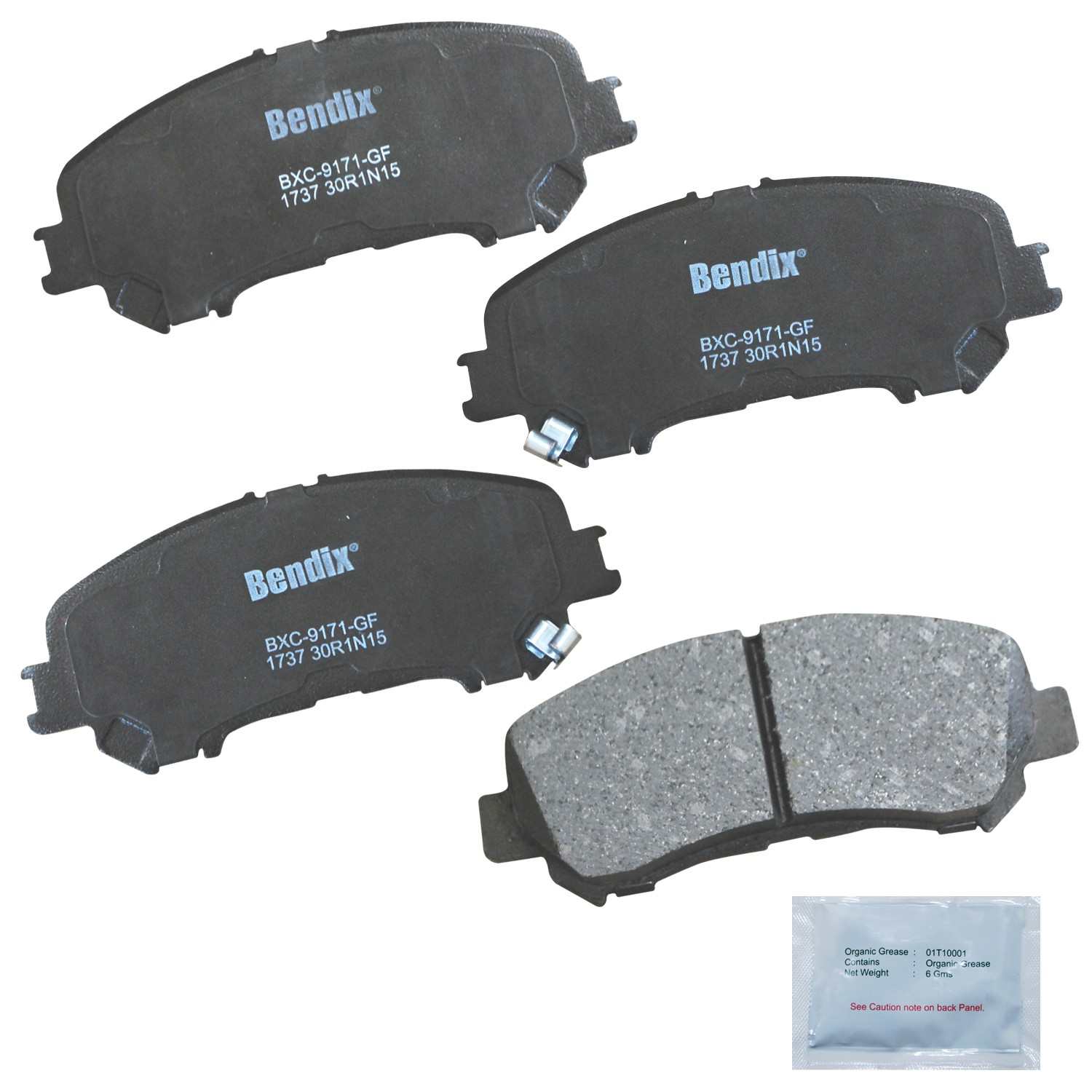 BENDIX PREMIUM COPPER FREE Disc Brake Pad Set  top view frsport CFC1737