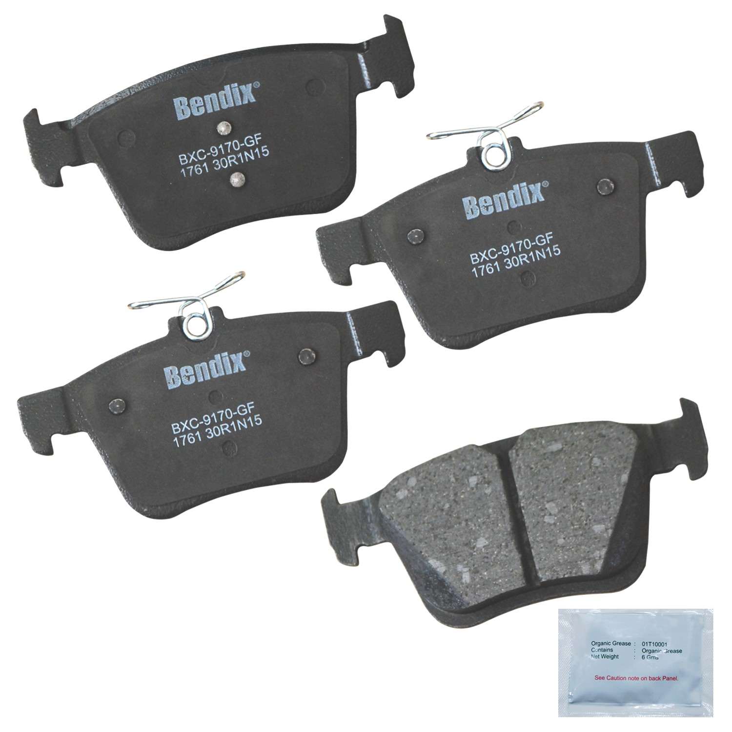 BENDIX PREMIUM COPPER FREE Disc Brake Pad Set  top view frsport CFC1761