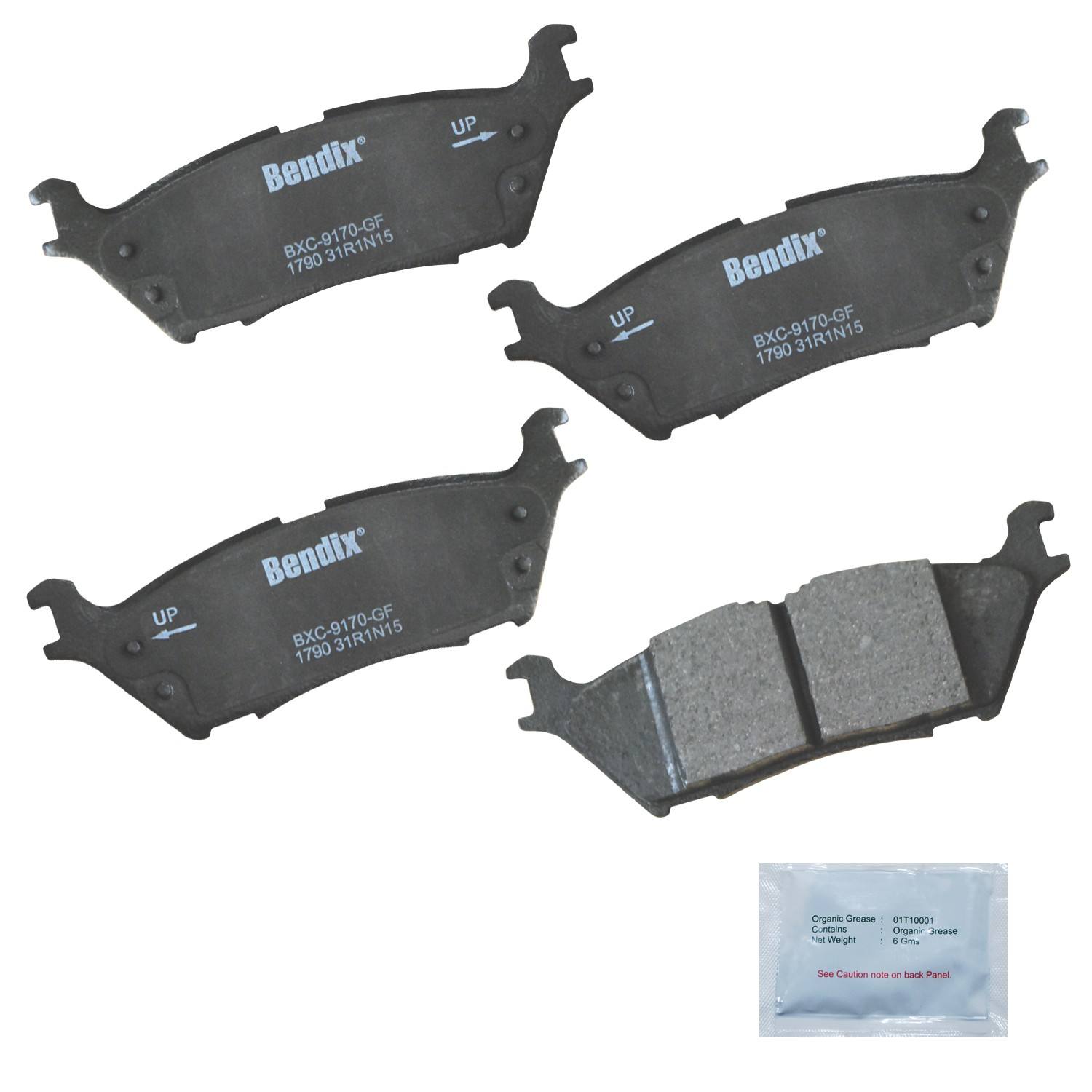 BENDIX PREMIUM COPPER FREE Disc Brake Pad Set  top view frsport CFC1790