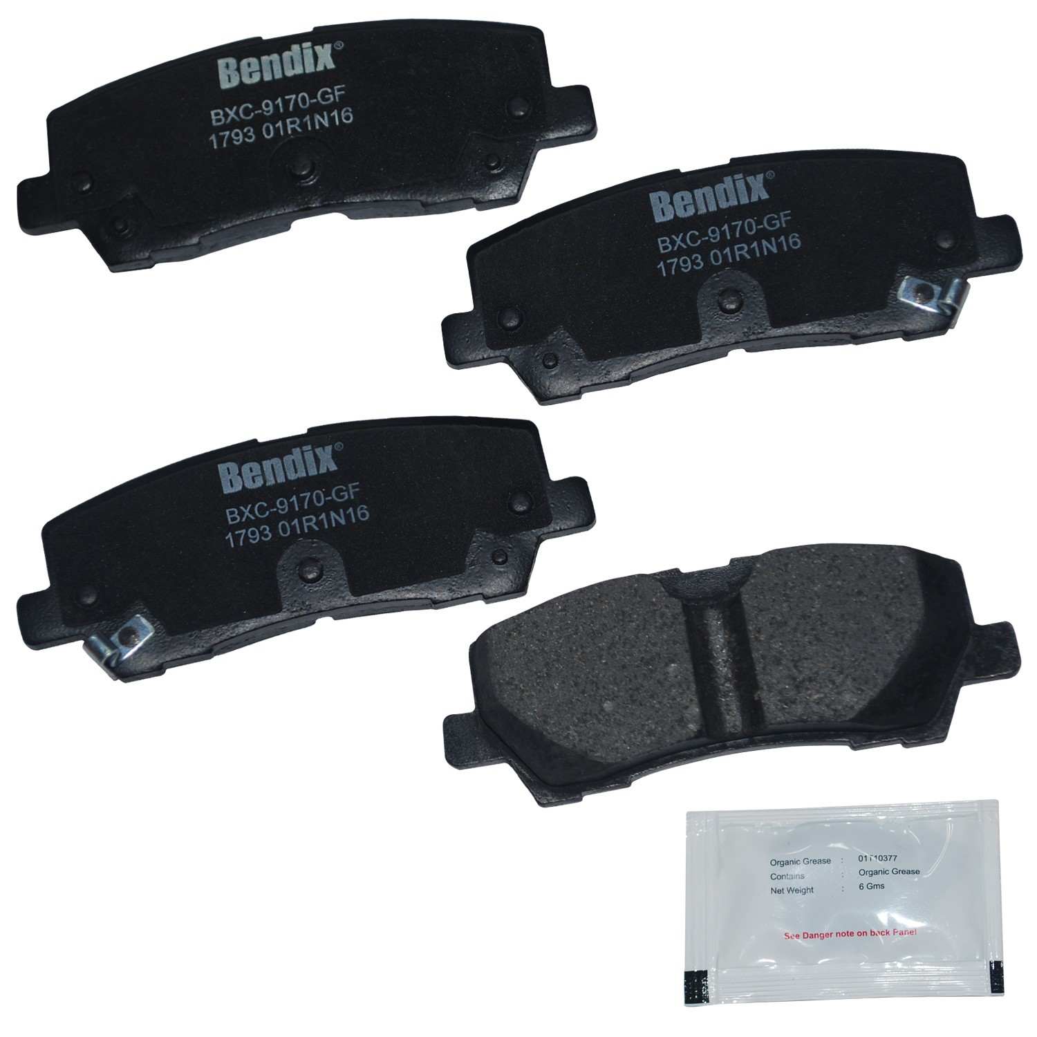 BENDIX PREMIUM COPPER FREE Disc Brake Pad Set  top view frsport CFC1793