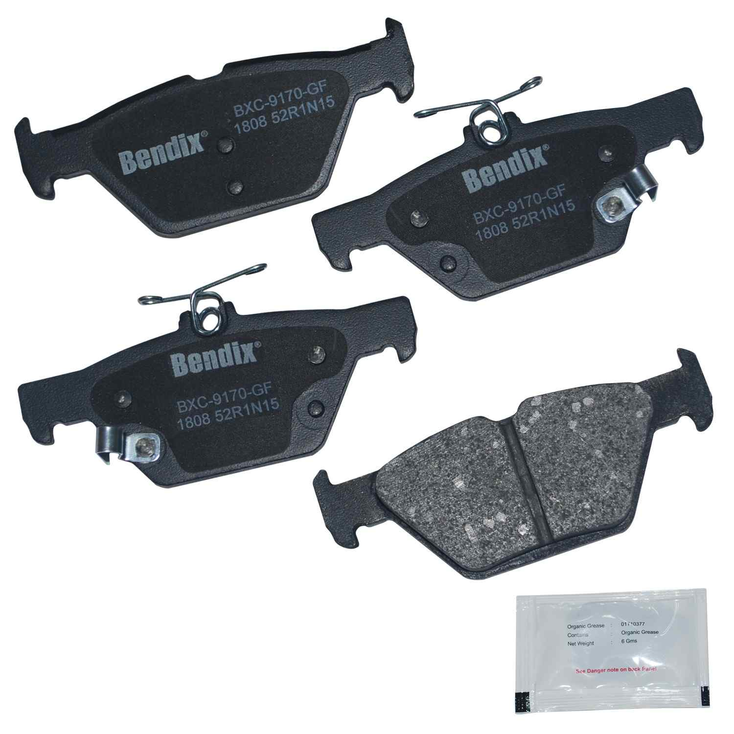 BENDIX PREMIUM COPPER FREE Disc Brake Pad Set  top view frsport CFC1808