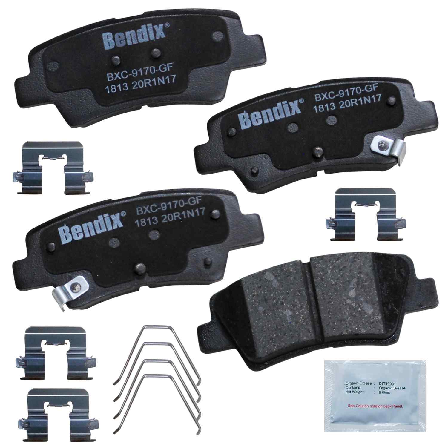 BENDIX PREMIUM COPPER FREE Disc Brake Pad Set  top view frsport CFC1813