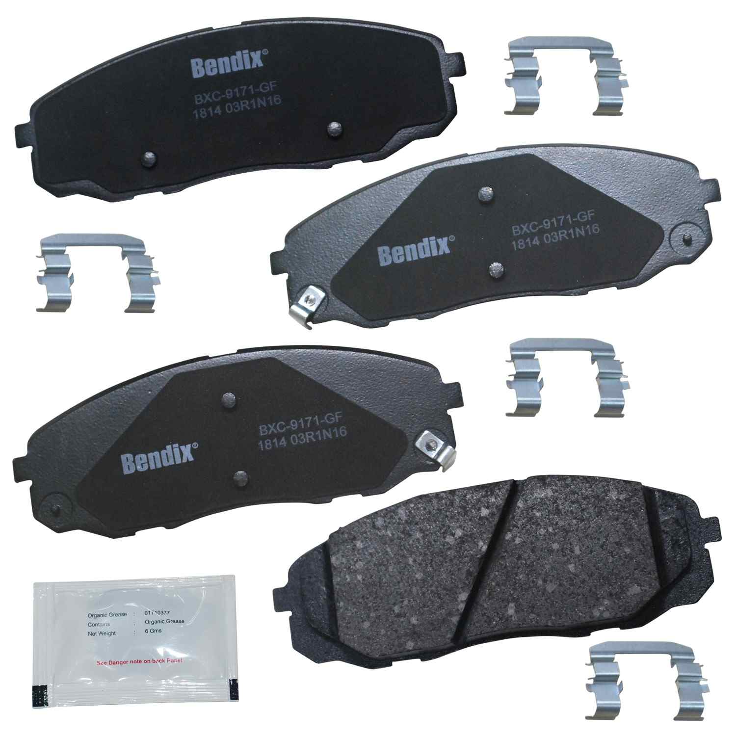 bendix premium copper free disc brake pad set  frsport cfc1814