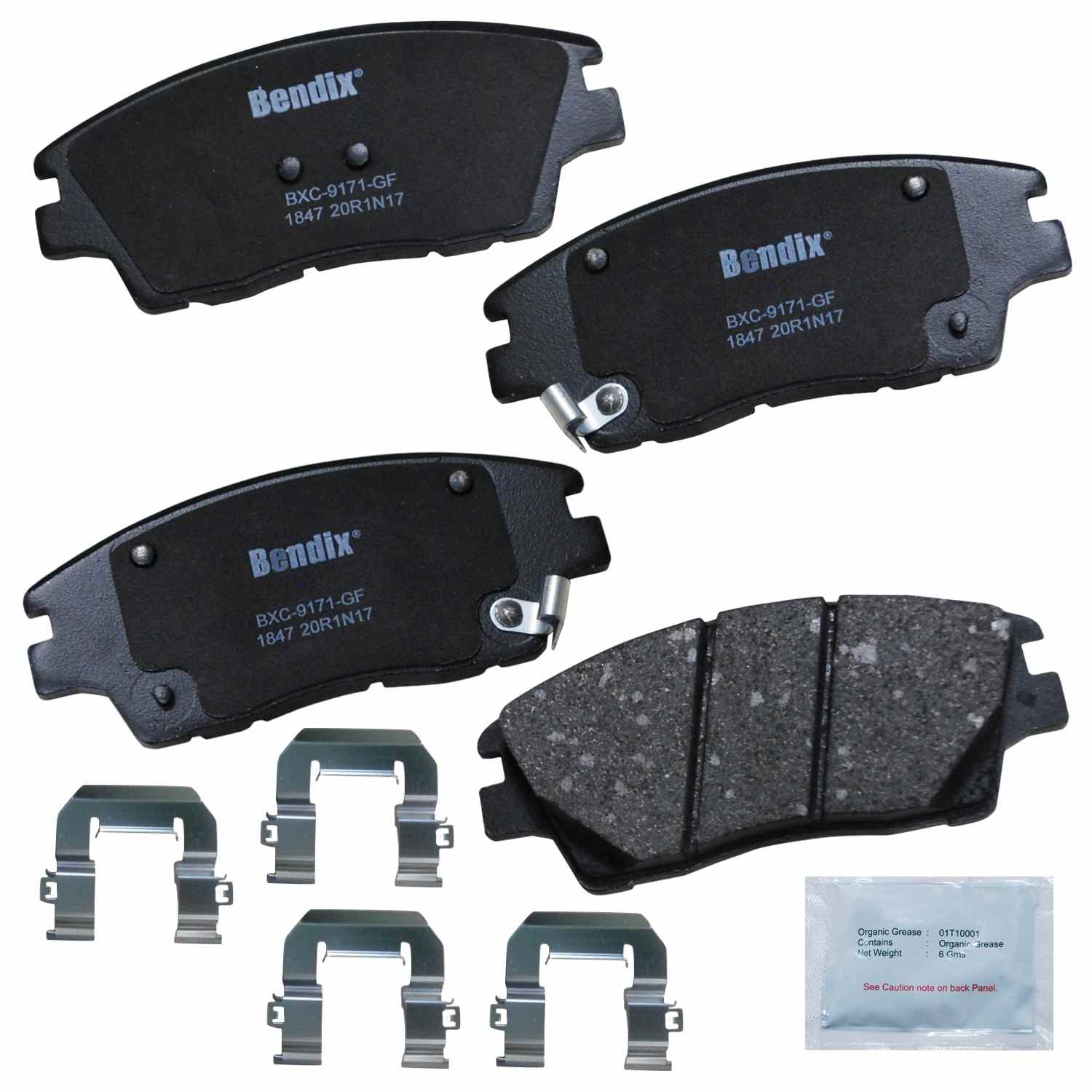 BENDIX PREMIUM COPPER FREE Disc Brake Pad Set  top view frsport CFC1847