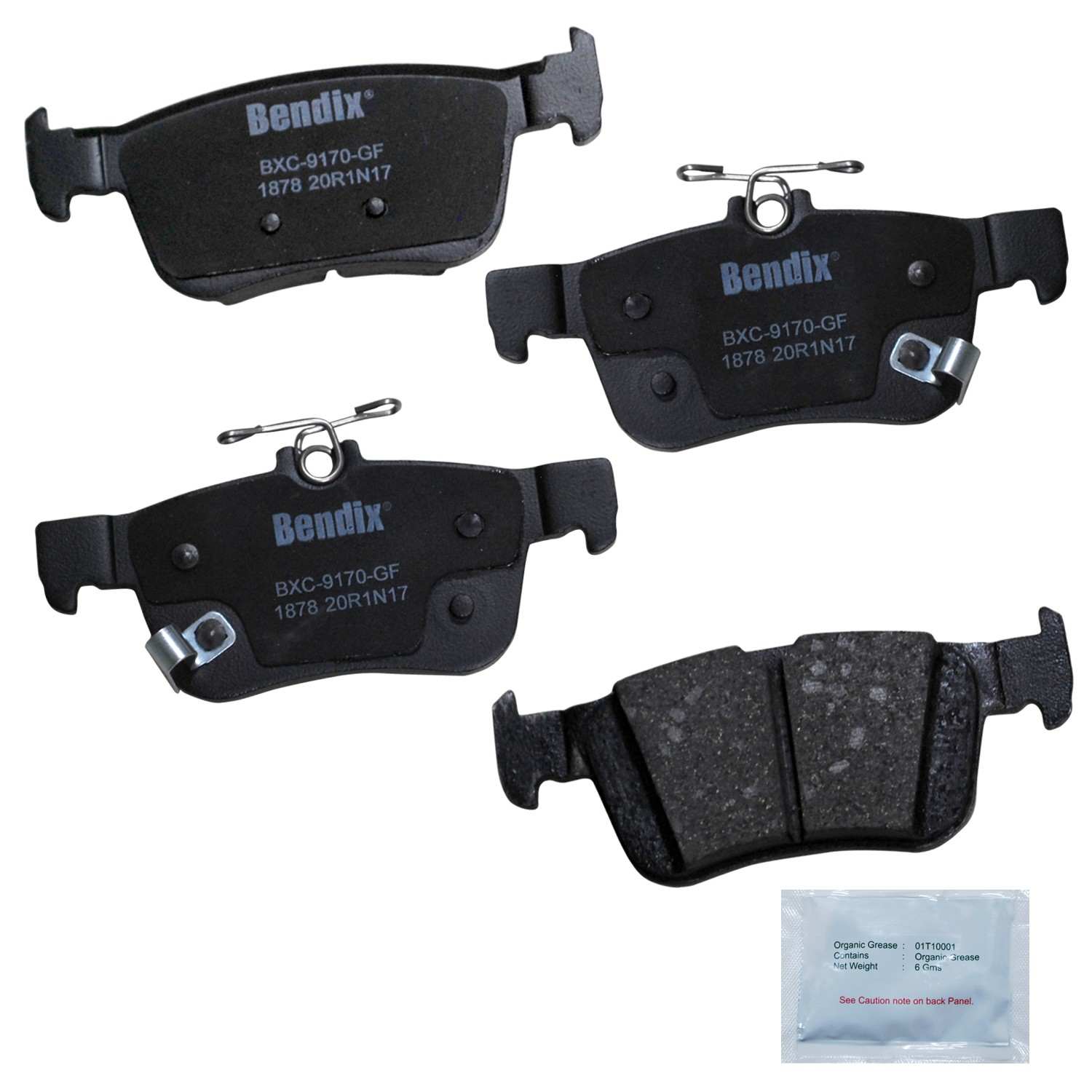 BENDIX PREMIUM COPPER FREE Disc Brake Pad Set  top view frsport CFC1878