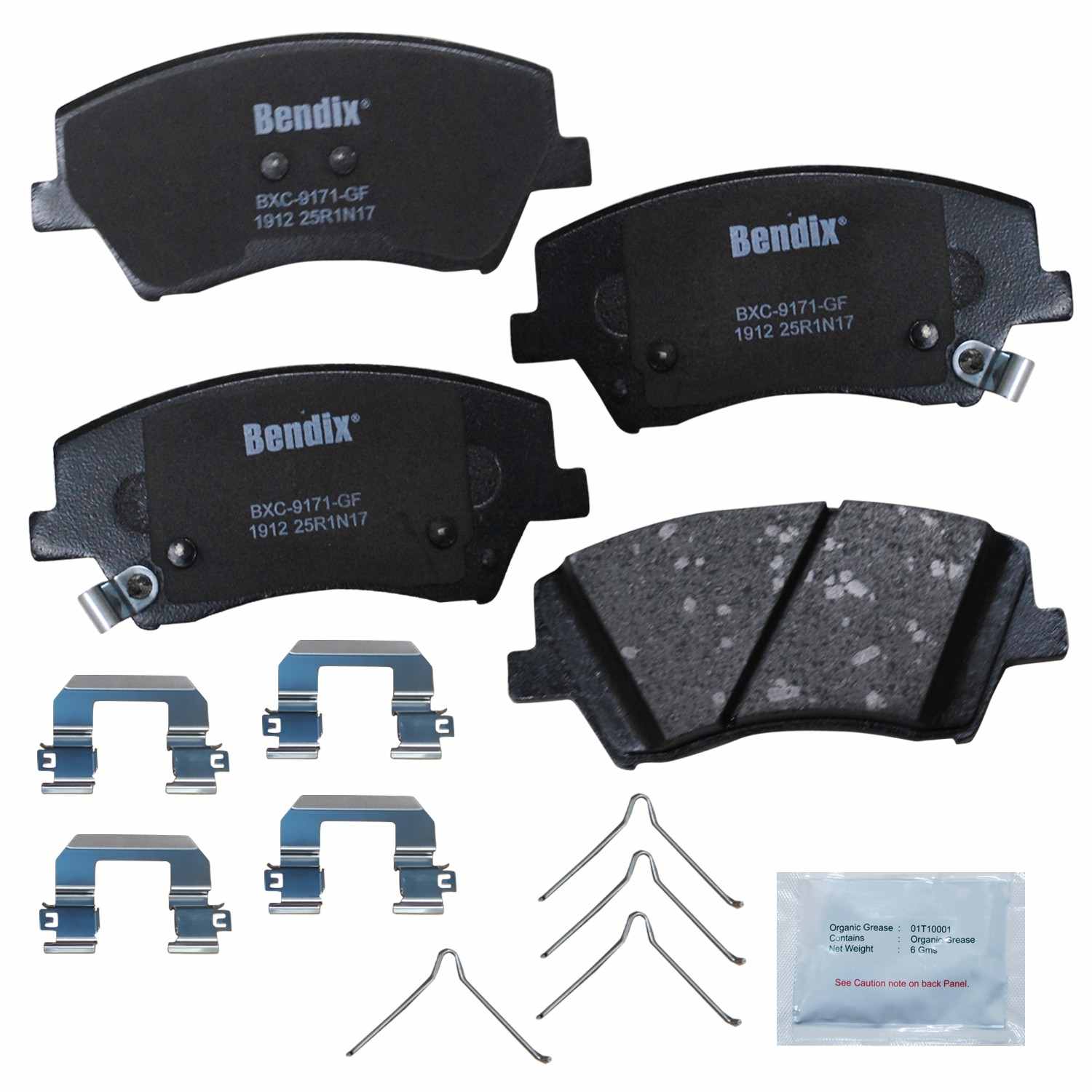 BENDIX PREMIUM COPPER FREE Disc Brake Pad Set  top view frsport CFC1912