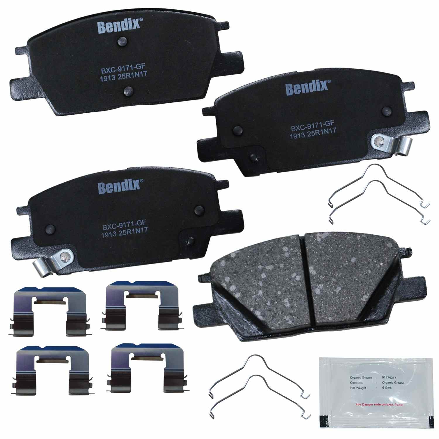 BENDIX PREMIUM COPPER FREE Disc Brake Pad Set  top view frsport CFC1913