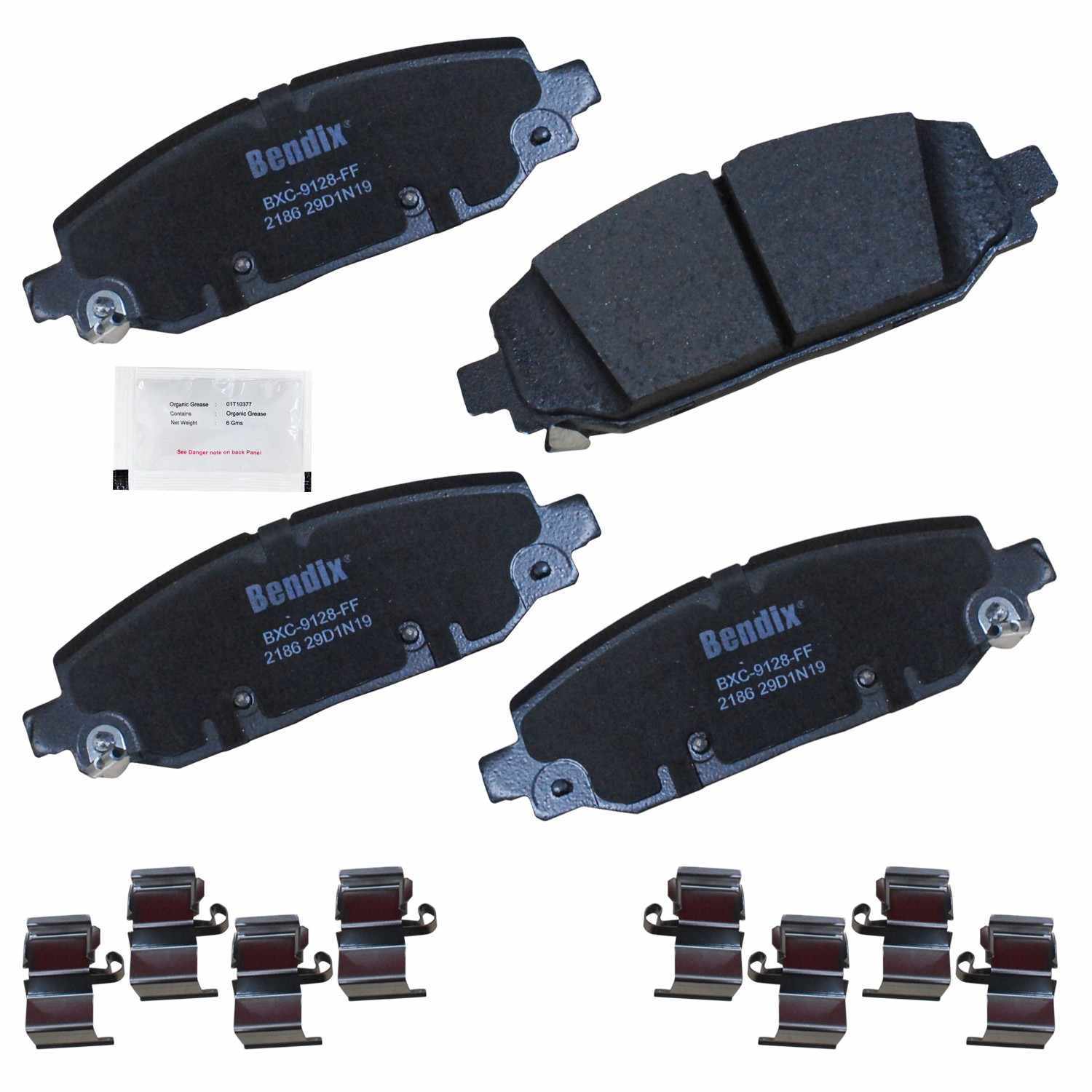 BENDIX PREMIUM COPPER FREE Disc Brake Pad Set  top view frsport CFC2186