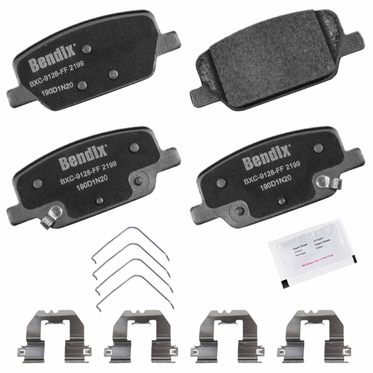 BENDIX PREMIUM COPPER FREE Disc Brake Pad Set  top view frsport CFC2199