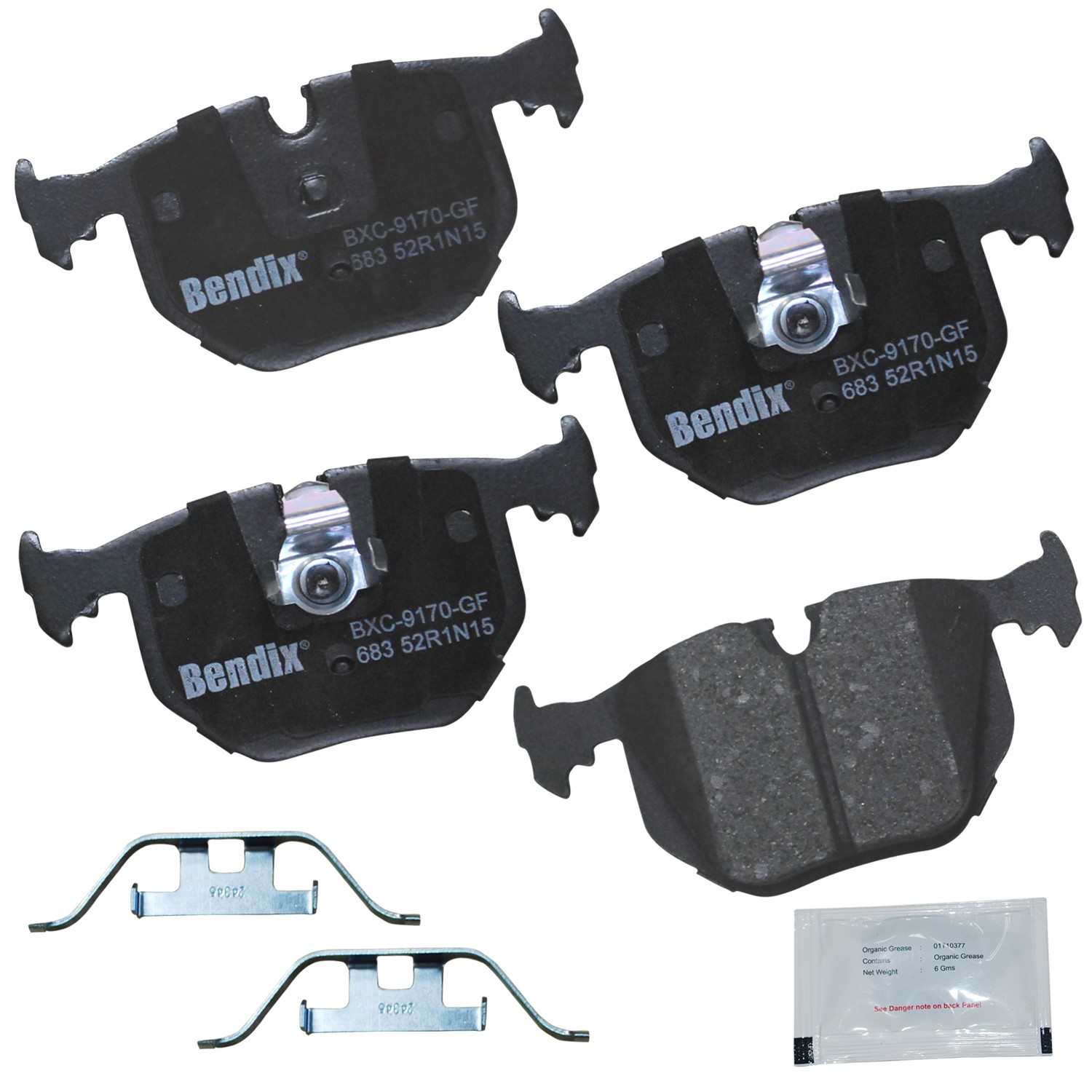 BENDIX PREMIUM COPPER FREE Disc Brake Pad Set  top view frsport CFC683