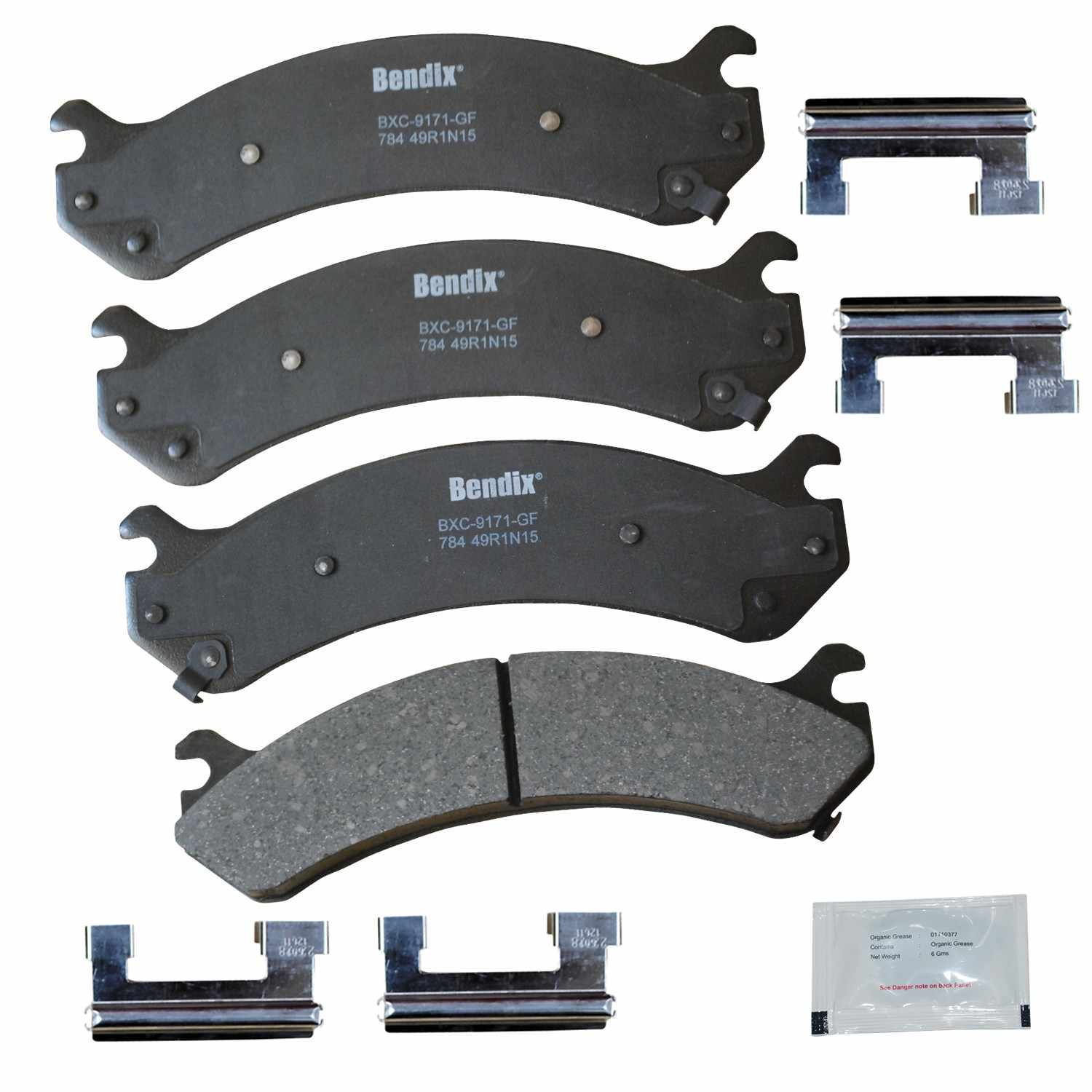 BENDIX PREMIUM COPPER FREE Disc Brake Pad Set  top view frsport CFC784