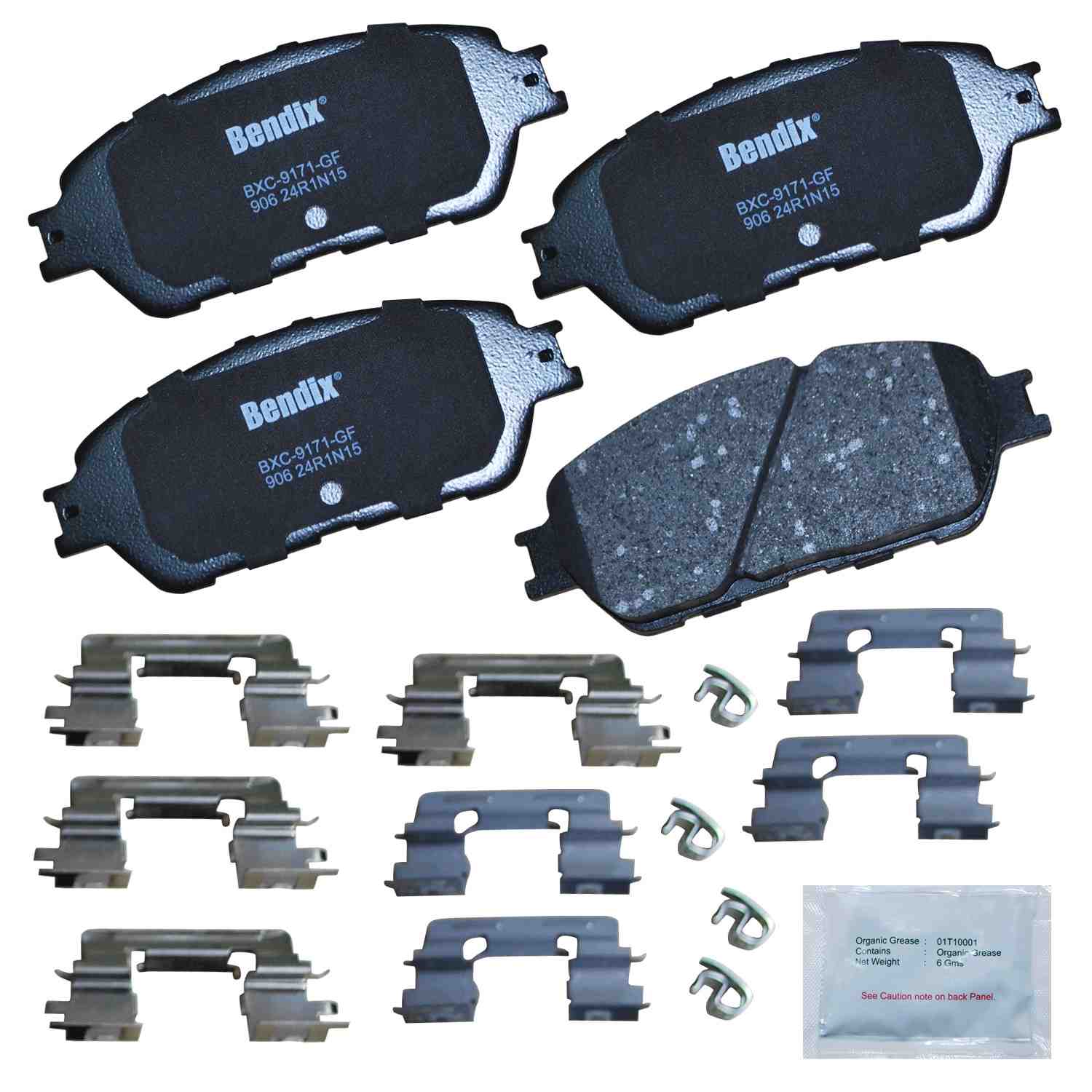 BENDIX PREMIUM COPPER FREE Disc Brake Pad Set  top view frsport CFC906