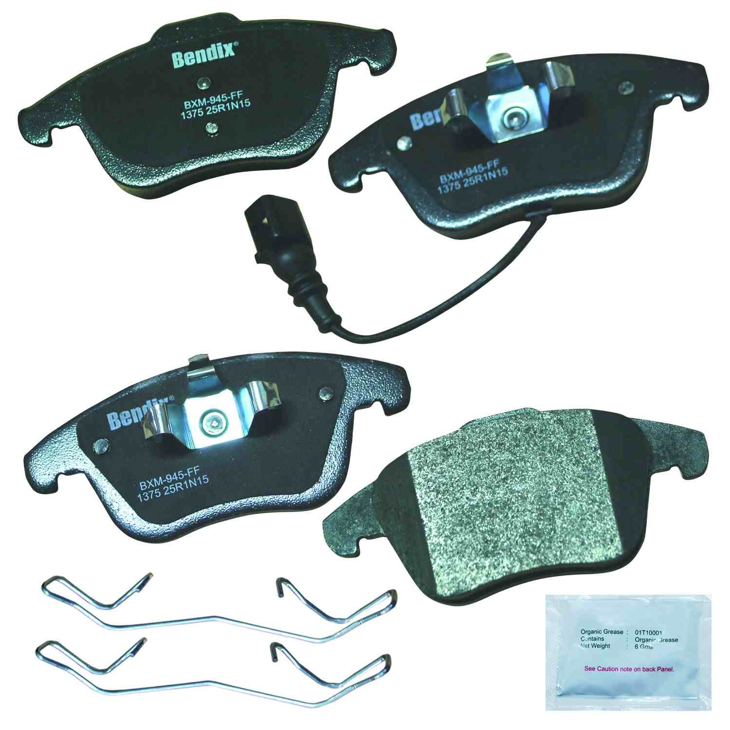 BENDIX PREMIUM COPPER FREE Disc Brake Pad Set  top view frsport CFM1375