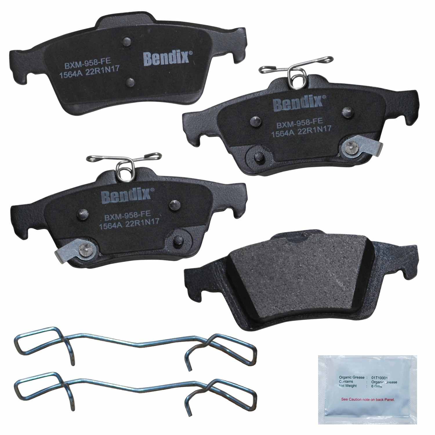 BENDIX PREMIUM COPPER FREE Disc Brake Pad Set  top view frsport CFM1564A