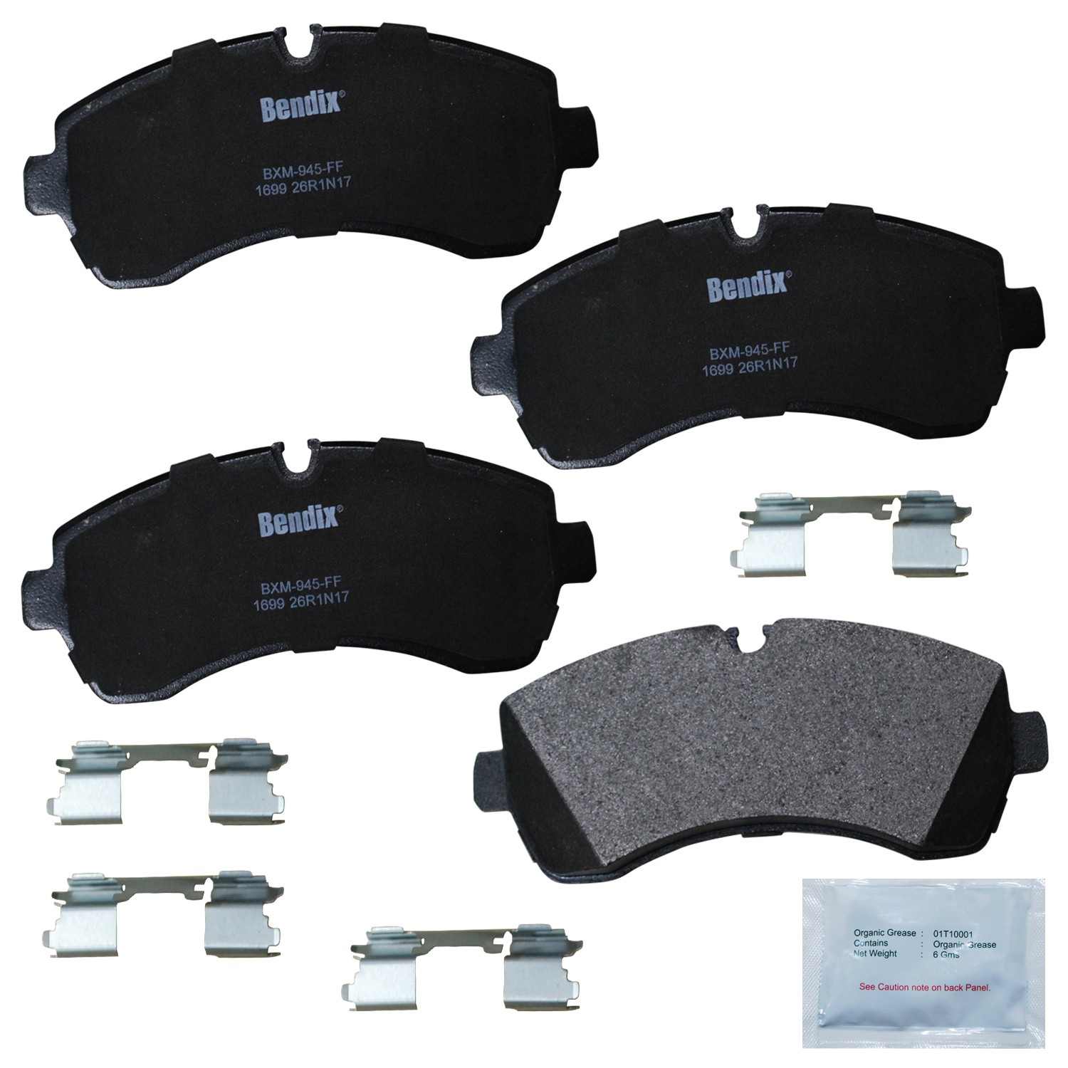 BENDIX PREMIUM COPPER FREE Disc Brake Pad Set  top view frsport CFM1699