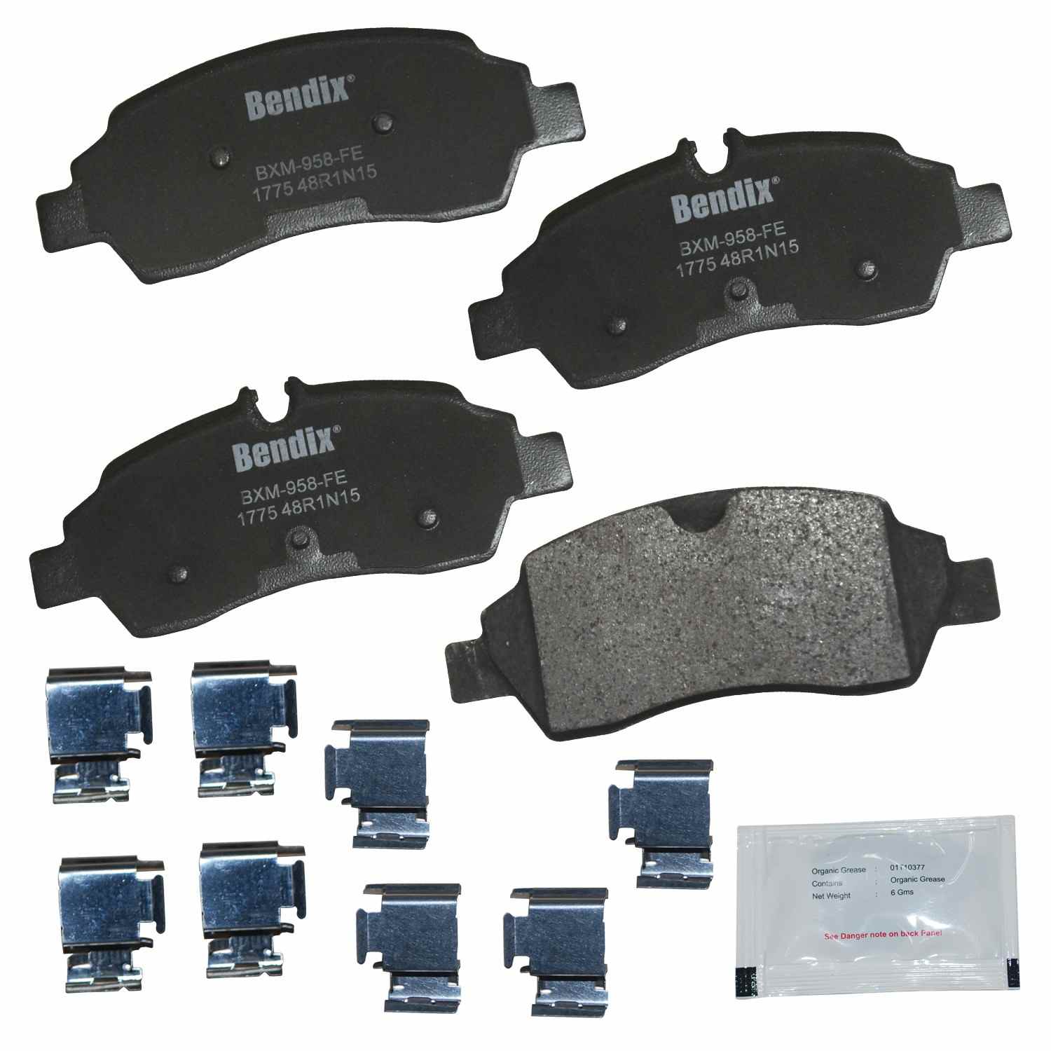 BENDIX PREMIUM COPPER FREE Disc Brake Pad Set  top view frsport CFM1775