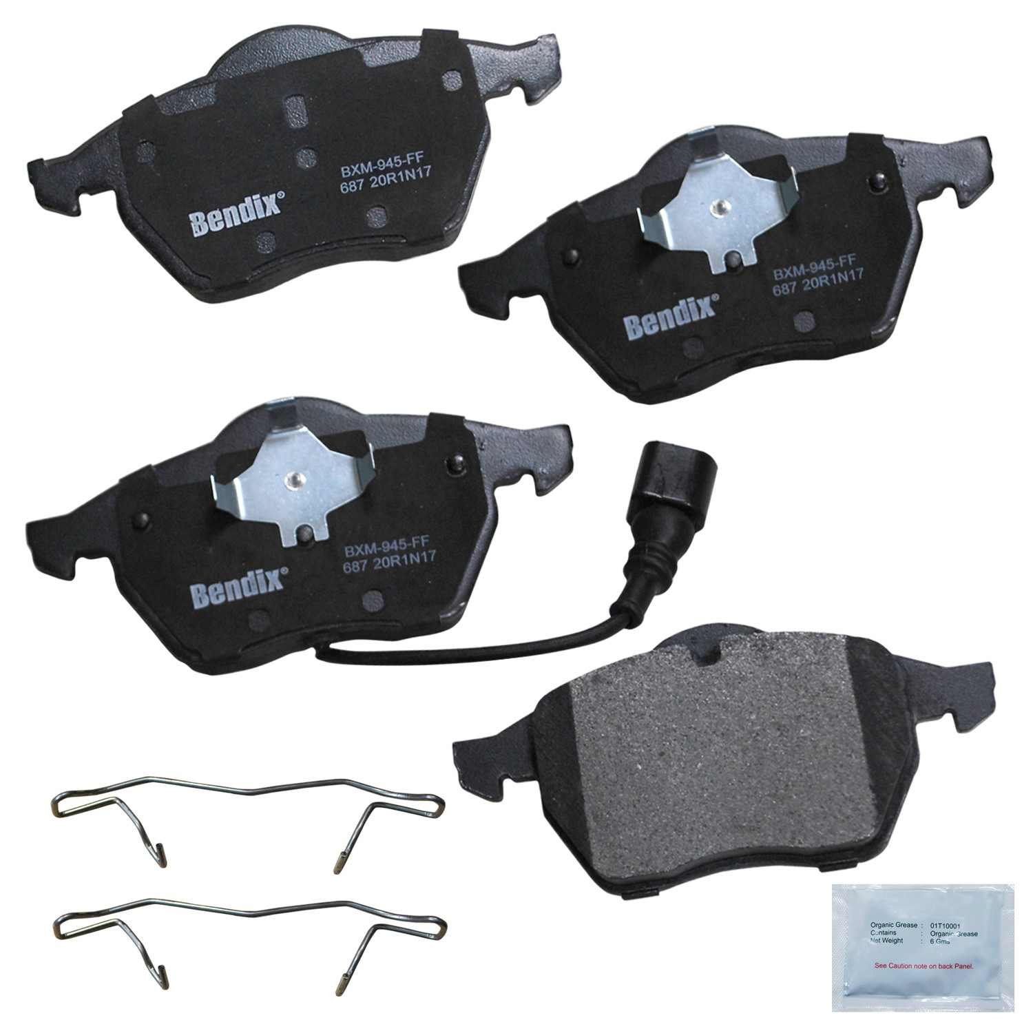 bendix premium copper free disc brake pad set  frsport cfm687