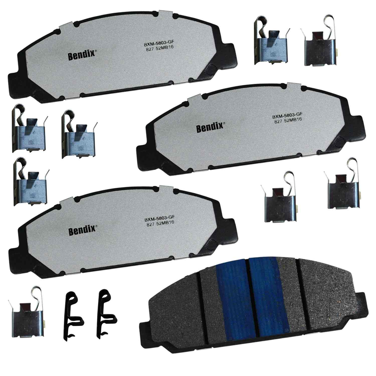 BENDIX FLEET METLOK Disc Brake Pad Set  top view frsport MKD827FM