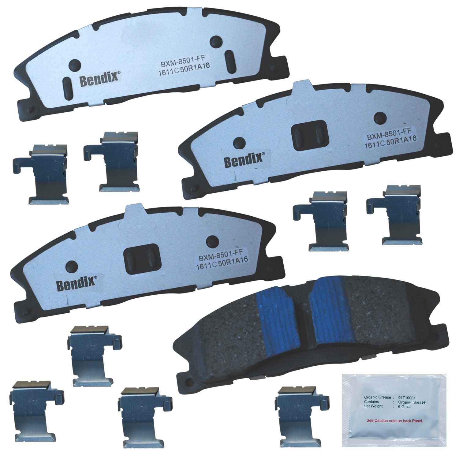 BENDIX FLEET METLOK Disc Brake Pad Set  top view frsport PBD1611C