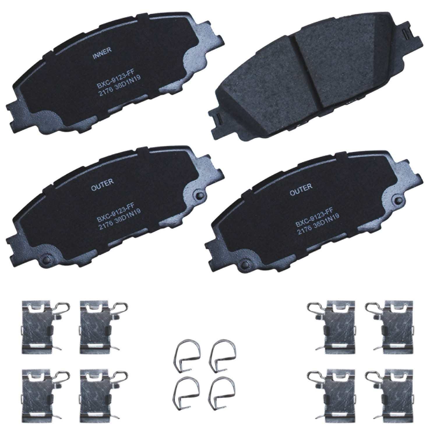 stop by bendix disc brake pad set  frsport sbc2176