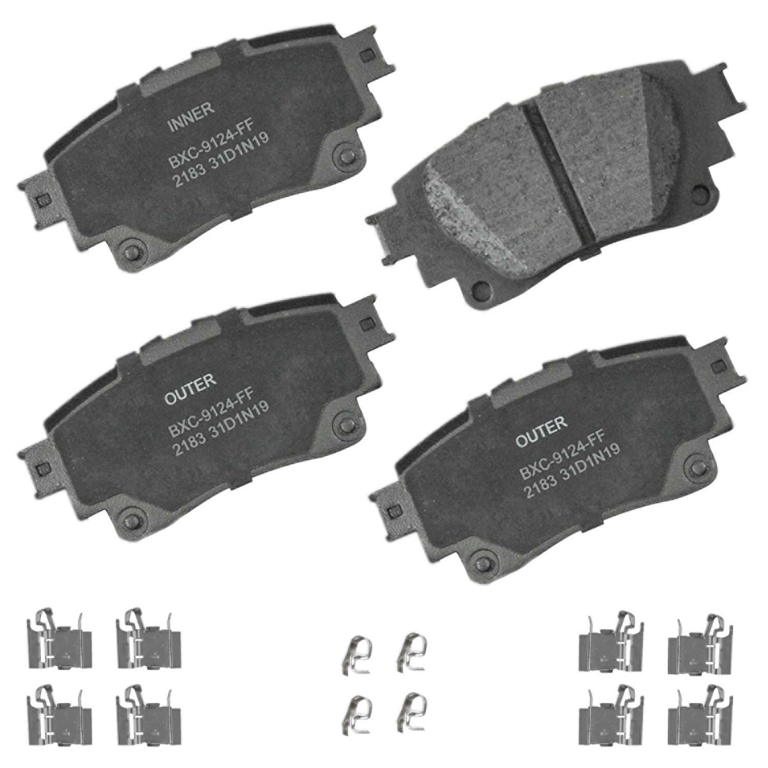 stop by bendix disc brake pad set  frsport sbc2183