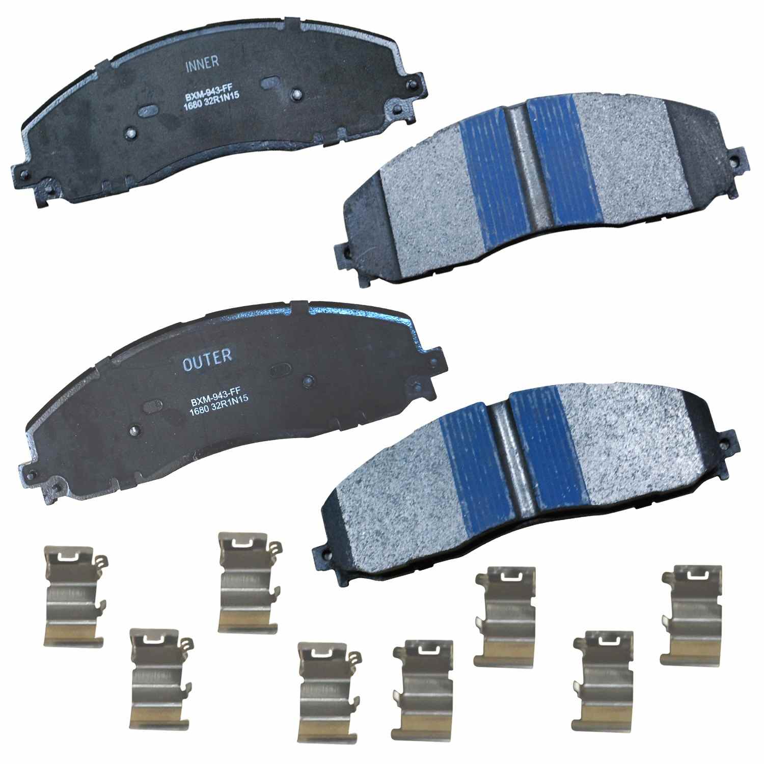 STOP BY BENDIX Disc Brake Pad Set  top view frsport SBM1680