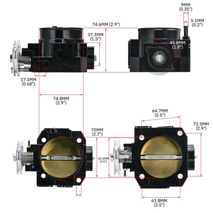 PLM Power Driven K-Series Throttle Body K20 K24 *Discontinued