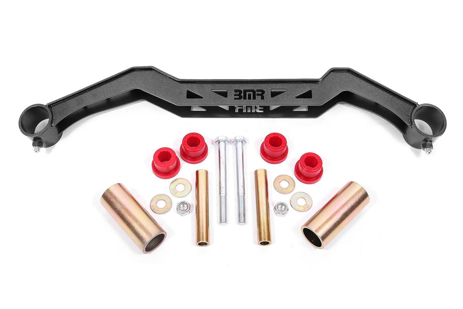 BMR Suspension BMR 79-93 Ford Mustang Transmission Crossmember TH350/PG/700R4/C4/C6/AOD/4L60 - Black Hammertone TC730H