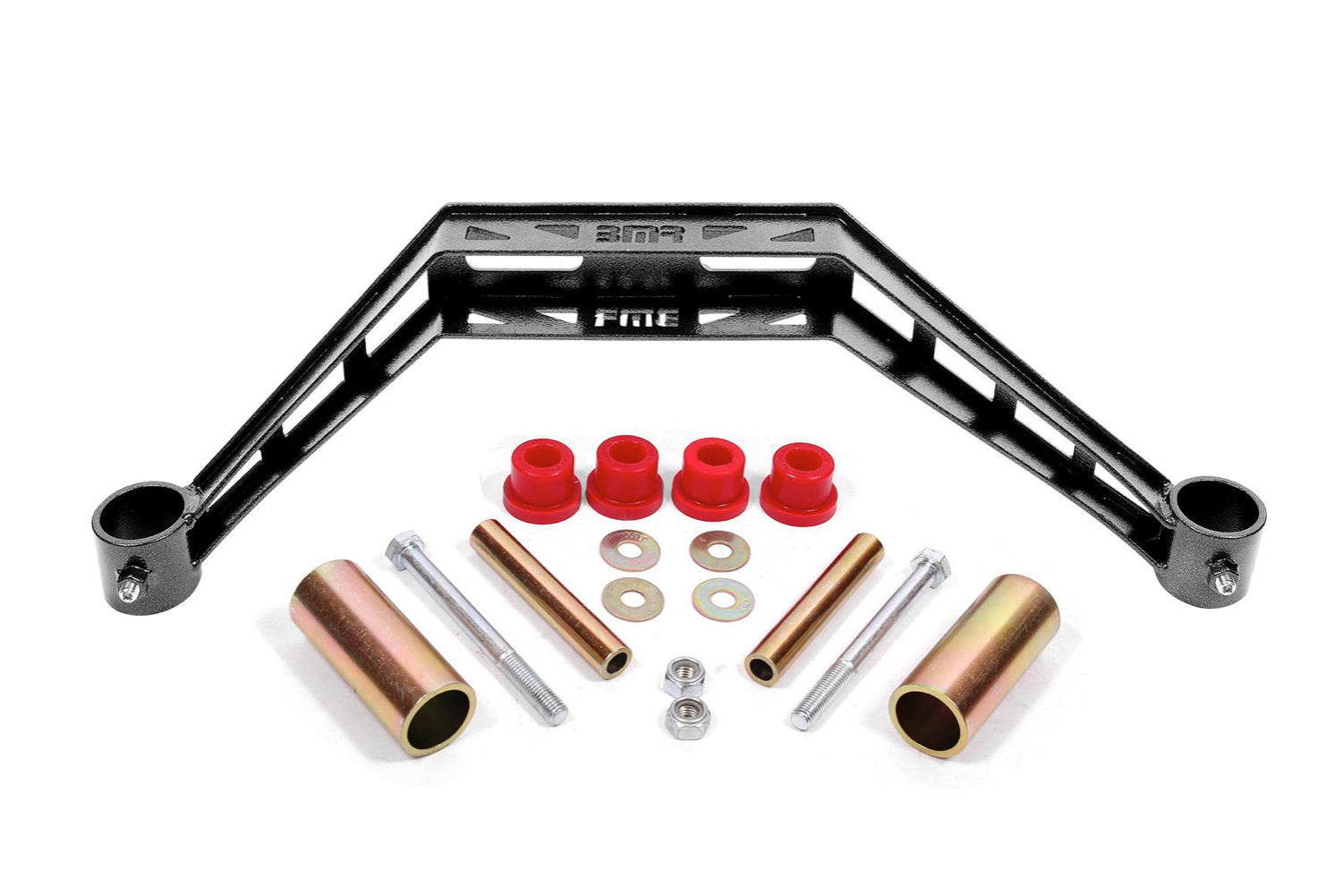 BMR Suspension BMR 79-93 Ford Mustang Transmission Crossmember TH400 / T-56 - Black Hammertone TC731H