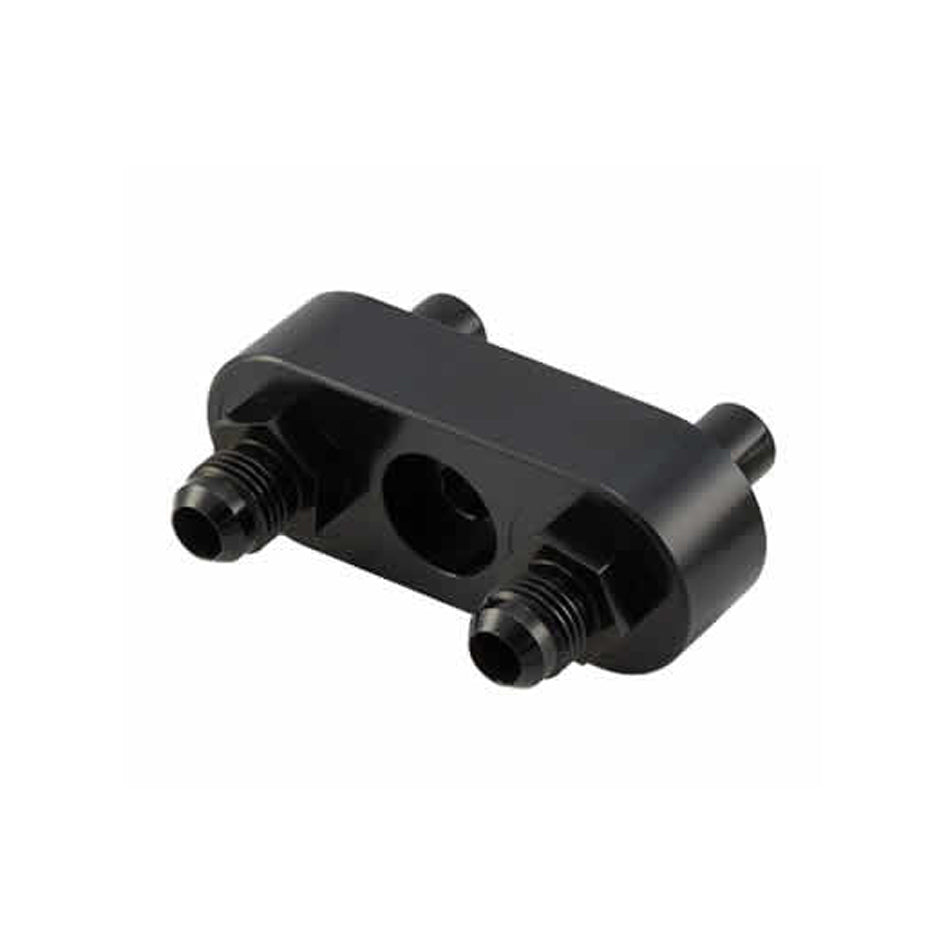 Bowler Performance Transmission GM 6L80E Cooler Manifold Set Converts To -6 Black BOW6L80CMA-01