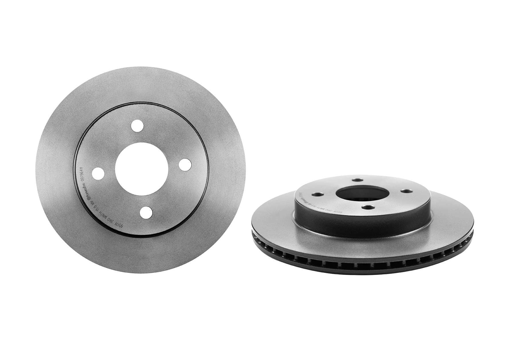 Brembo Disc Brake Rotor  top view frsport 09.7964.11