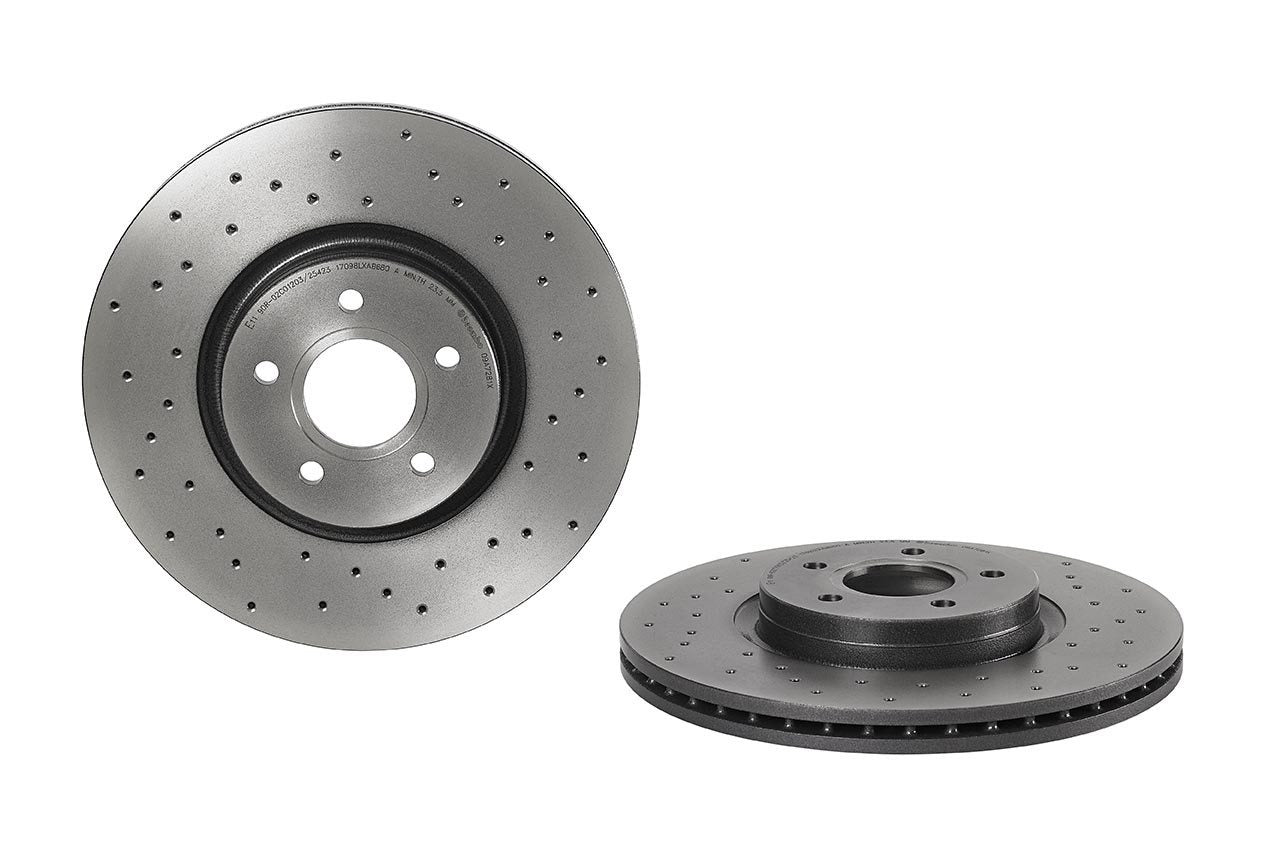 Brembo Disc Brake Rotor  top view frsport 09.A728.1X