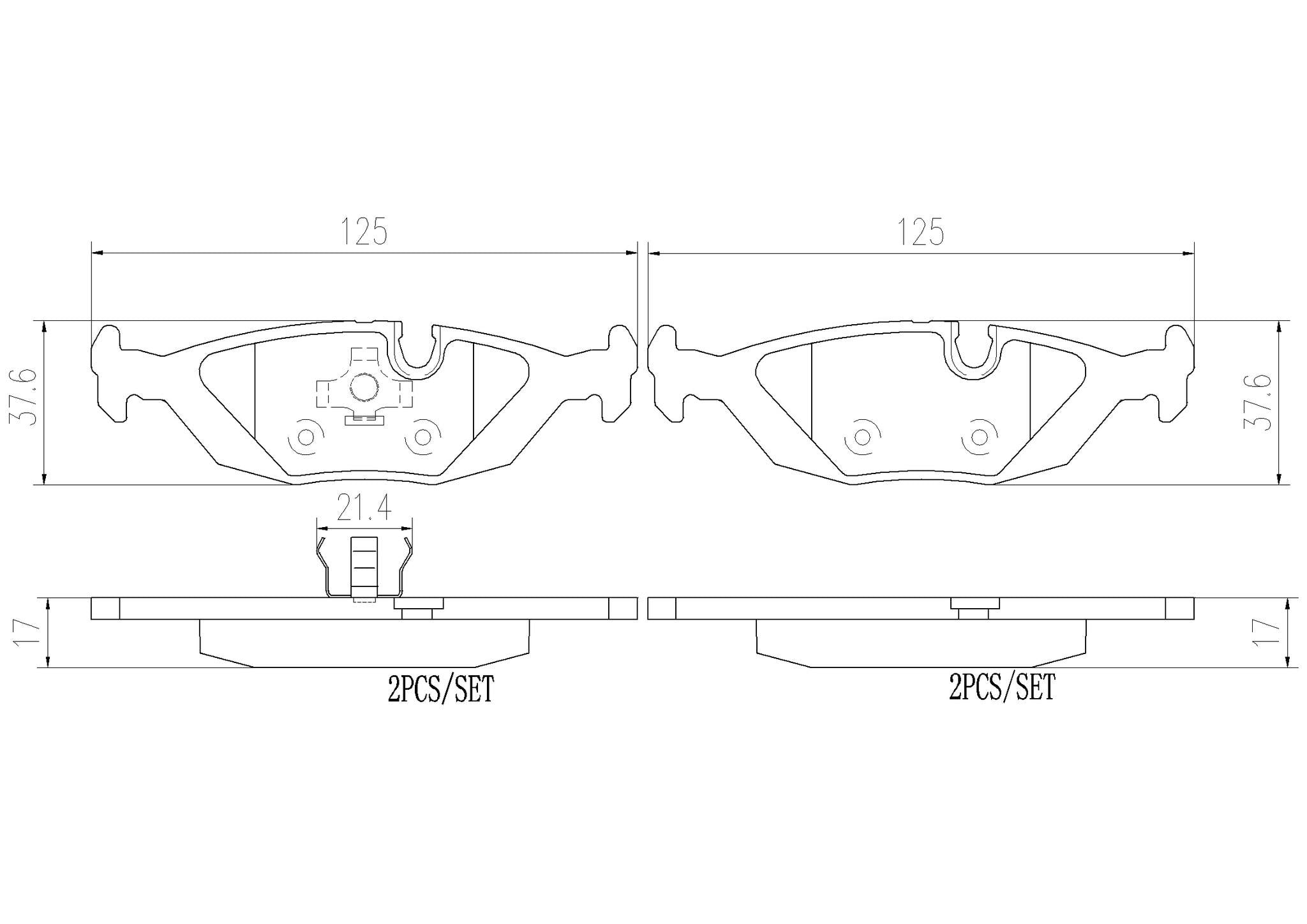 brembo disc brake pad set  frsport p06009n