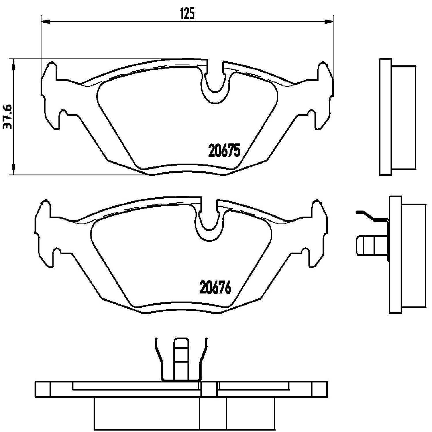 brembo disc brake pad set  frsport p06009